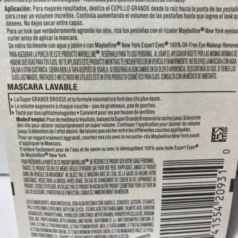 Maybelline Big Mascara 130 Blackest Black